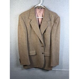 The Mens Store Blazer Mens 44R Brown Herringbone Wool Tweed Sport Coat‎ Jacket